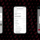 trei telefoane pe fundal negru interfata tiktok control parental