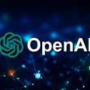 Imaginea prezintă logo-ul OpenAI pe un fundal abstract, reprezentând o rețea neuronală sau o structură de date interconectate. Aceasta simbolizează inovația în inteligența artificială și rolul central al OpenAI în dezvoltarea unor tehnologii precum ChatGPT.