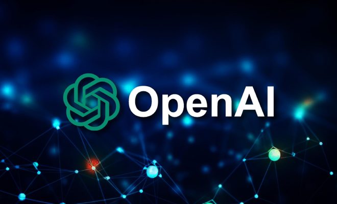 Imaginea prezintă logo-ul OpenAI pe un fundal abstract, reprezentând o rețea neuronală sau o structură de date interconectate. Aceasta simbolizează inovația în inteligența artificială și rolul central al OpenAI în dezvoltarea unor tehnologii precum ChatGPT.