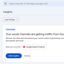 Ilustratie asociată articolului despre search console social channels și integrarea canalelor sociale în raportul Insights