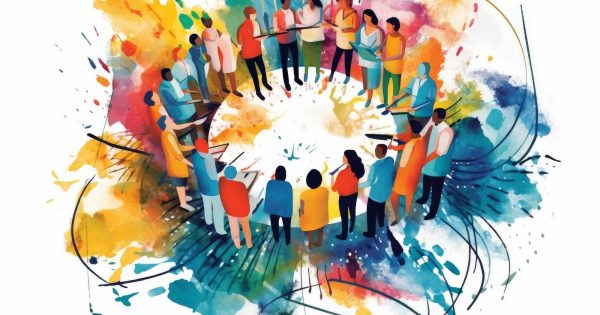 ilustrație despre engagement pe LinkedIn în 2026 și interacțiunea dintre utilizatori