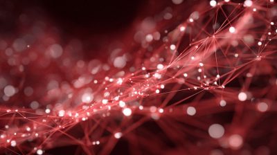 vizualizare abstractă a rețelelor de date asociate tendințelor AI 2026